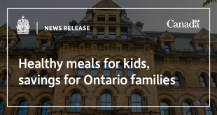 Healthy meals for kids, savings for Ontario families.